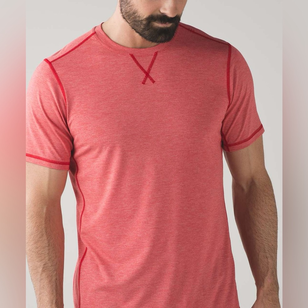 Lululemon T.H.E. Crew Heathered Lulu Red Medium